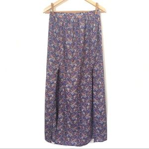 Kaitlyn Maxi Skirt Multi Color Paisly Size S